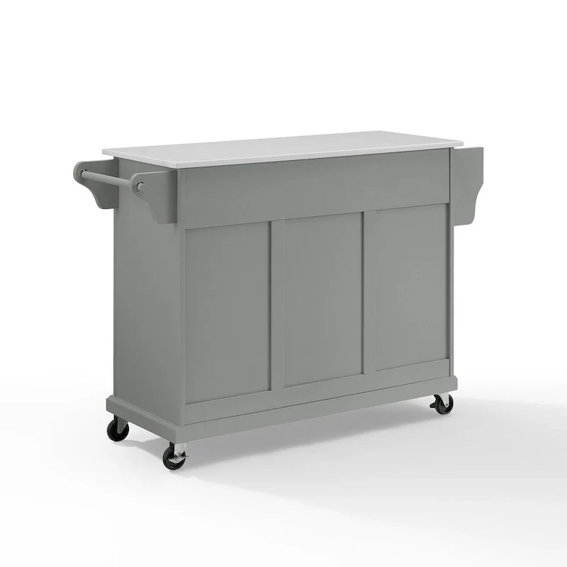Crosley Full Size Granite Top Kitchen Cart/Island Gray/White - 51.5 W x 18 D x 36.5 H