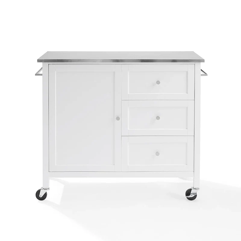 Crosley Soren Stainless Steel Top Kitchen Island/Cart - 18.13d x 42.13w x 37.5h