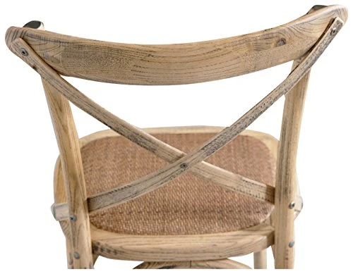 Biscottini Chaise Salle a Manger Bois 86x42x46 cm | Chaise bistrot Bois Made in Italy | Chaise Bois Finition Vintage | Chaise en rotin
