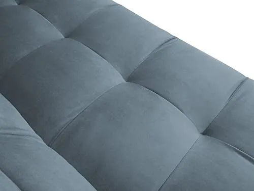 MICADONI - Canapé Convertible Mulli - 3 Places - Velours - Bleu Clair