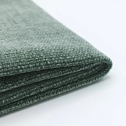 Oviala Canapé Convertible Tissu Vert Gris 3 Places avec Une Housse supplémentaire en Lin Naturel