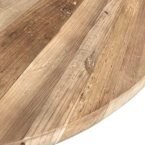 INTENSEDECO Table Ronde Extensible en Bois Massif SIDONIE Noir