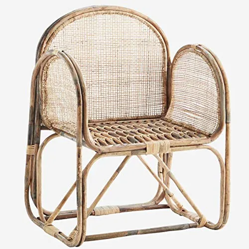 Madam Stoltz Chaise en bambou avec canne