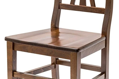 Meubles pour Tous 325 GLLE Lot de 2 chaises, Bois, Noyer, 46 x 44 x 90 cm