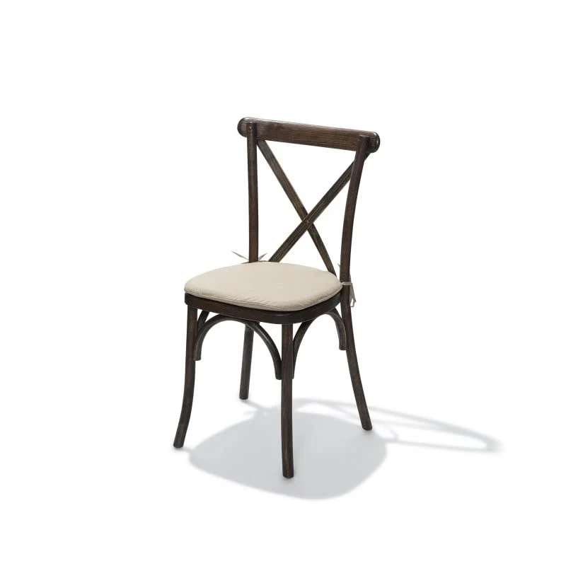 Chaise Bistrot Crossback en Bois Massif Empilable - Matériel CHR Pro - MarronBois d'hêtre