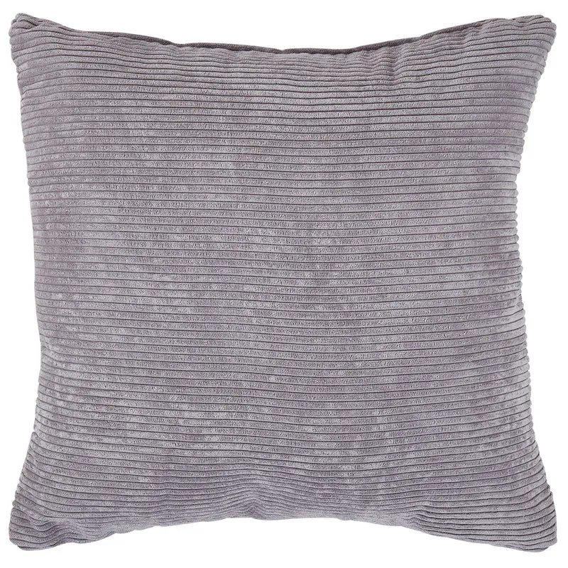 Beliani Canapé 3 Places en Velours Côtelé Gris Clair Rembourrage Épais en Mousse Ultra Confortable Idéal pour Salon Moderne et Industriel