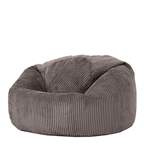 Icon Pouf Classique en Velours Côtelé Kingston, Pouf Poire Salon pour Adultes, Fauteuil Pouf