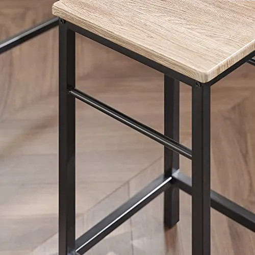 SoBuy OGT11-N Set de 1 Table + 4 Tabourets Ensemble Table de Bar Bistrot + 4 Tabourets avec Repose-Pieds Table Haute Cuisine