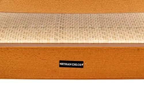 Adda Home Chaise, Bois d'orme/rotin, Marron, 56X61X84 CM