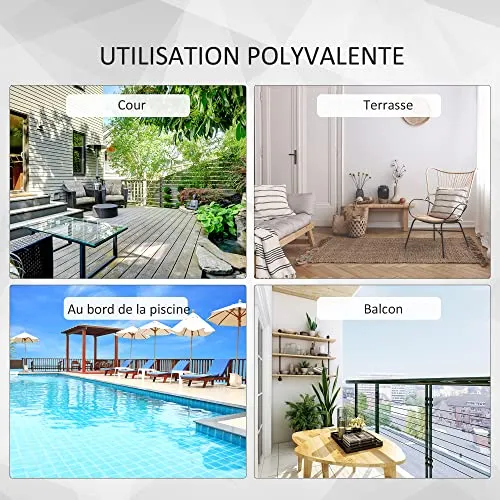 Outsunny Ensemble Bistro de Jardin Style bohème Chic 2 fauteuils avec Coussins + Table Basse résine tressée Beige