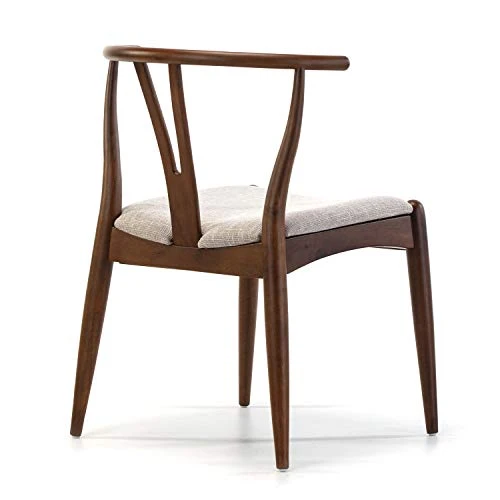 VS Venta-stock Pack 2 chaises Rustic, Couleur Noyer, Bois Massif, 55 cm (Longueur) 54,5 cm (Profondeur) 76 cm (Hauteur)