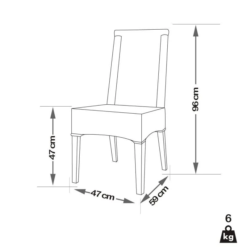 PACIFIC linea Chaise DESNA - Osier/Bois