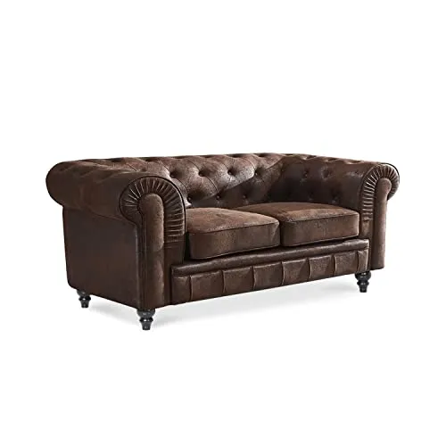 INTENSE DECO Canapé Chesterfield 2 Places Vintage