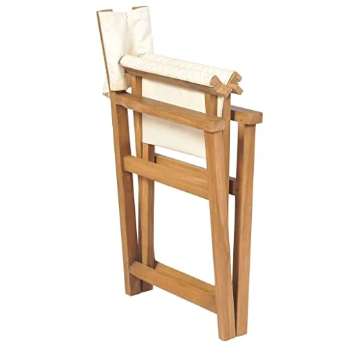 vidaXL Chaises de metteur en scène Pliantes 2 pcs Bois de Teck Massif