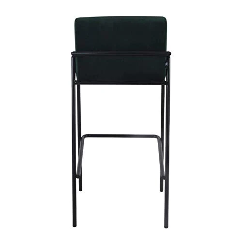 Damiware LEV Tabouret de Bar - Velours - Couleur Vert Foncé - Tabouret de Bar Assise 75 - Tabouret Bar Industriel Chic - Tabouret Velours - Assise Confortable - Qualité supérieure