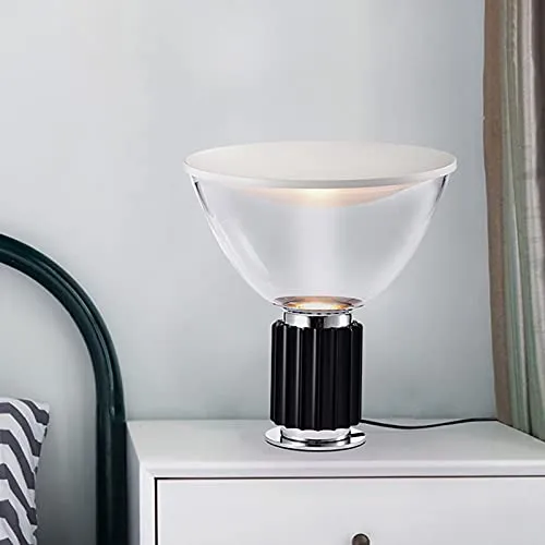Lampe à Poser Lampes de chevet modernes avec lampe de table tournante à 360 ° Lampes de table transparentes for la salle de séjour Bouton Bouton Bouton Bouton Nightlight, 25.4 "H Lampe de Chevet (Col