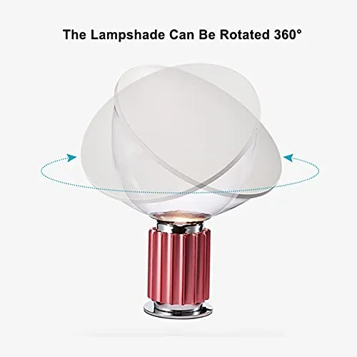 Lampe à Poser Lampes de chevet modernes avec lampe de table tournante à 360 ° Lampes de table transparentes for la salle de séjour Bouton Bouton Bouton Bouton Nightlight, 25.4 "H Lampe de Chevet (Col
