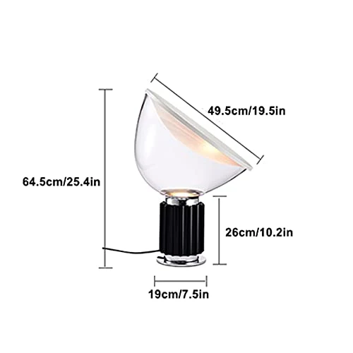 Lampe à Poser Lampes de chevet modernes avec lampe de table tournante à 360 ° Lampes de table transparentes for la salle de séjour Bouton Bouton Bouton Bouton Nightlight, 25.4 "H Lampe de Chevet (Col