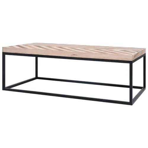 Table basse moderne, table de salon, table centrale en bois massif, élégante rectangulaire pour salon, bureau à domicile