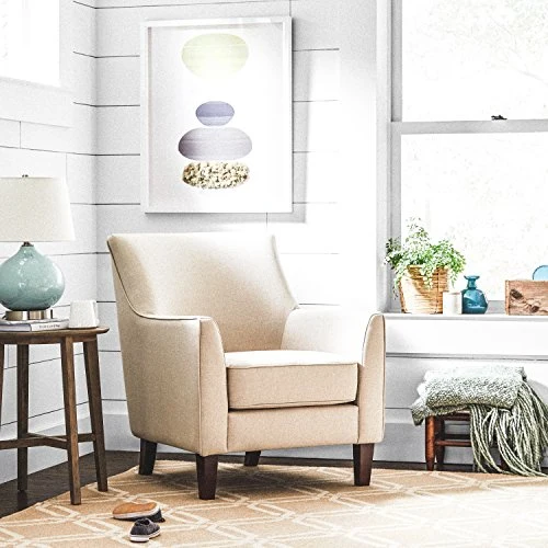 Stone & Beam Cheyanne Accent Chair, 31" W, Marshmallow