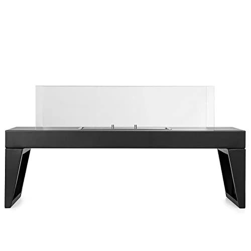 Moritz Cheminée sur pied - Diviseur de pièce - 80 x 30 x 41 cm - Brûleur au bioéthanol