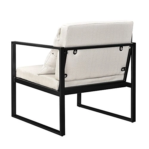 Lot de 2 Fauteuils Design de Salon avec Accoudoirs Siège et Dossier Rembourrré Armature Solide Housse en Polyester 70 x 60 x 60 Sable