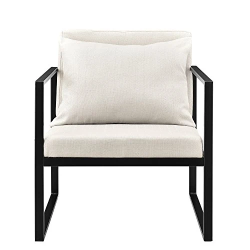 Lot de 2 Fauteuils Design de Salon avec Accoudoirs Siège et Dossier Rembourrré Armature Solide Housse en Polyester 70 x 60 x 60 Sable