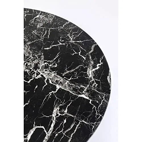 Kare Table Veneto Marbre Noir Ø110cm Consoles, Métal, 73x110x110cm