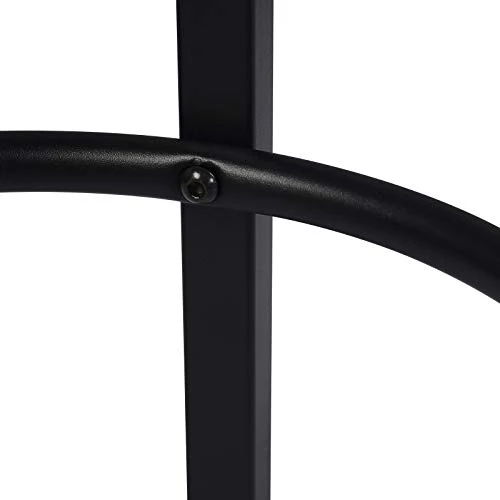WOLTU 2 X Tabourets de Bar Bistro Tabouret Assise Rond en MDF et métal,Noir BH237sz-2