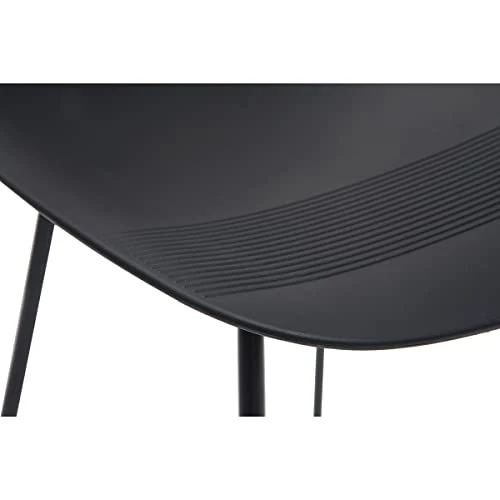 Miliboo Tabourets de Bar Design Noirs H65 cm (Lot de 2) Ella