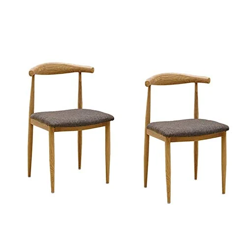 Chaise de Directeur Chaises de salle à manger, imitation Fauteuil de salle à manger en bois massif, mouche sans arche avec dossier Chaises de cuisine moderne Métal pieds-repas Chaises de salle à mange