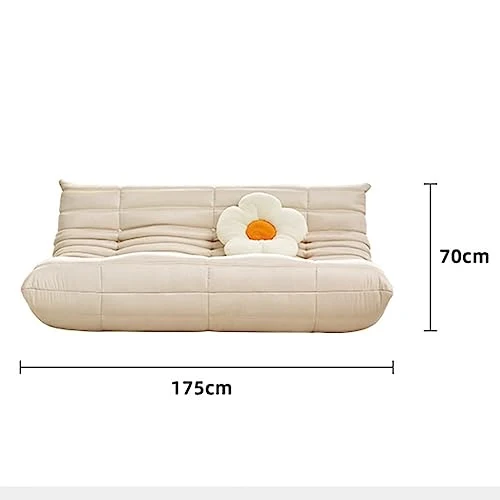 ISolay Canapé Chaise Technologie Portable Chaise Longue en Cuir, Design À 4 Plis, Canapé Moderne en Forme de Sac de Haricots, pour Salon/Chambre À Coucher, 175X70cm