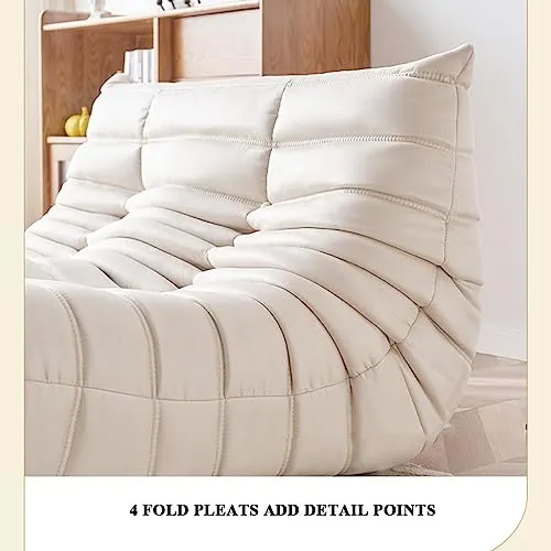 ISolay Canapé Chaise Technologie Portable Chaise Longue en Cuir, Design À 4 Plis, Canapé Moderne en Forme de Sac de Haricots, pour Salon/Chambre À Coucher, 175X70cm