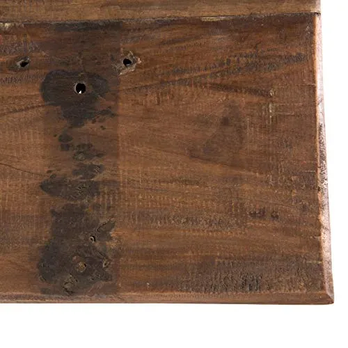 MACABANE Table Basse 110x60cm en Bois recyclé Pieds croisés-Esprit Brocante, 114x65x20