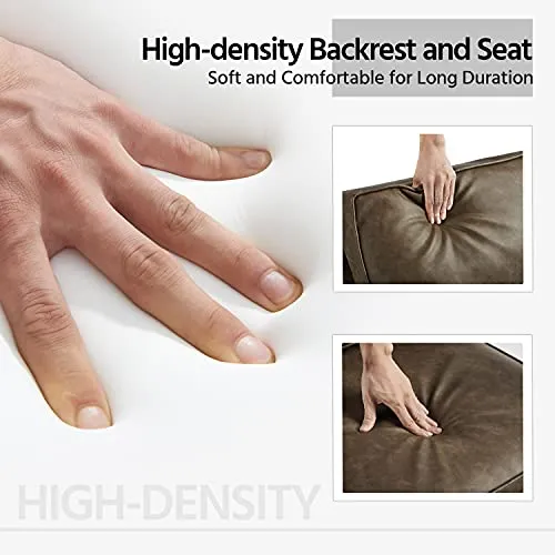 Yaheetech Fauteuil de Salon Confortable Cadre Métal Fauteuil de Chaise pour Salon Chambre Salle de Séjour Bureau Intérieur