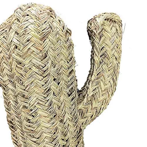 Artigianato Vulcano Décoration cactus en paille tressée à la main