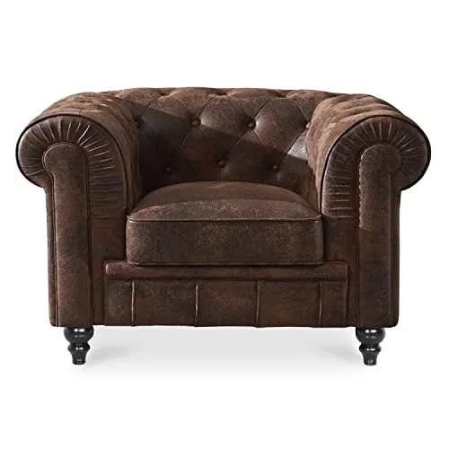 INTENSE DECO Fauteuil Chesterfield Vintage