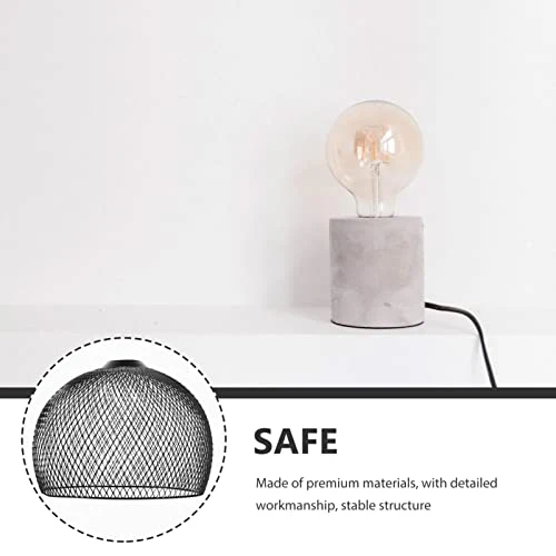 Zerodeko Abat-Jour De Suspension Noir Accessoires D'abat-Jour De Suspension Industrielle En Maille Rétro En Métal/Abat-Jour De Lumière De Couloir Adapté À La Prise E26 / E27light (3)