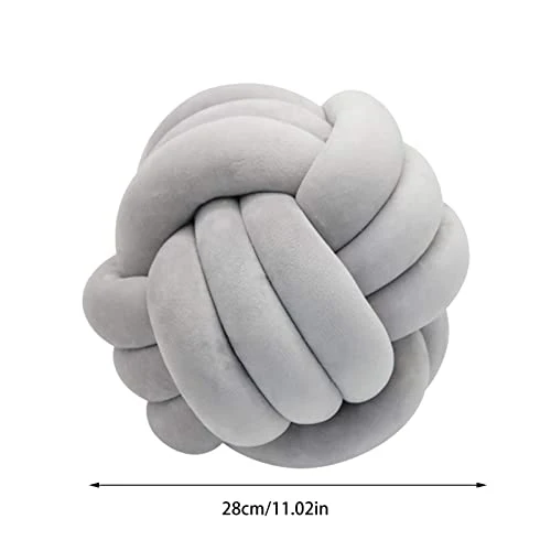 YJYQ Coussin à boules en peluche doux et confortable - Motif nœud - Pour la maison, le canapé, le dos - En velours - Pour bébé