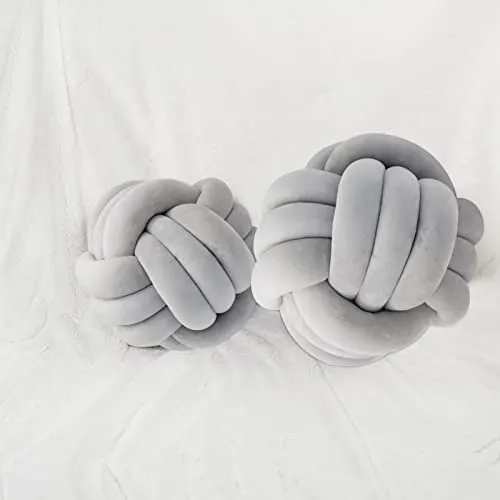 YJYQ Coussin à boules en peluche doux et confortable - Motif nœud - Pour la maison, le canapé, le dos - En velours - Pour bébé