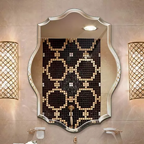Miroir sans Cadre en Forme Salon Mural Miroir 3 Taille 8 Mm Biseautés Bord Z1220 (Size : 60 * 80cm)