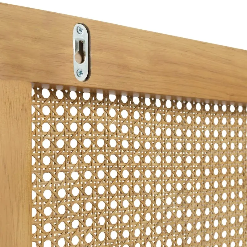 IDMarket - Tête de lit EDHEN cannage et Bois 160 CM