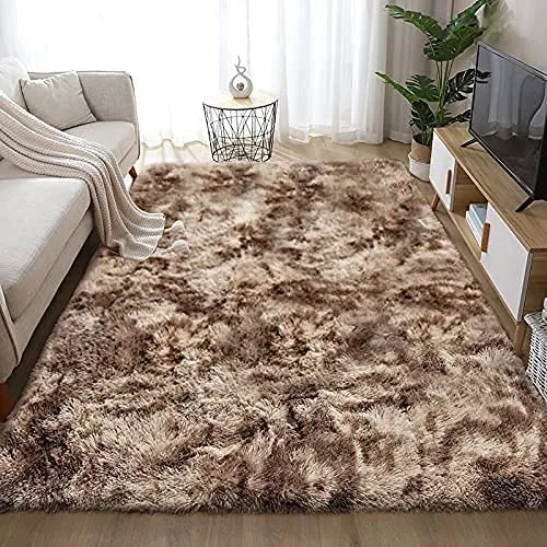 Aujelly Tapis shaggy, surface douce, douillet et antidérapant, carré, style moderne, décoration d'intérieur, pour salon, chambre à coucher, chambre d'enfant, salon, café, 160 x 200 cm