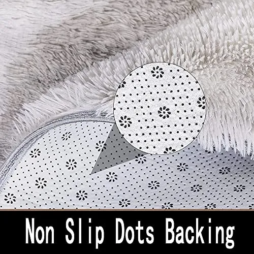 Aujelly Tapis shaggy, surface douce, douillet et antidérapant, carré, style moderne, décoration d'intérieur, pour salon, chambre à coucher, chambre d'enfant, salon, café, 160 x 200 cm