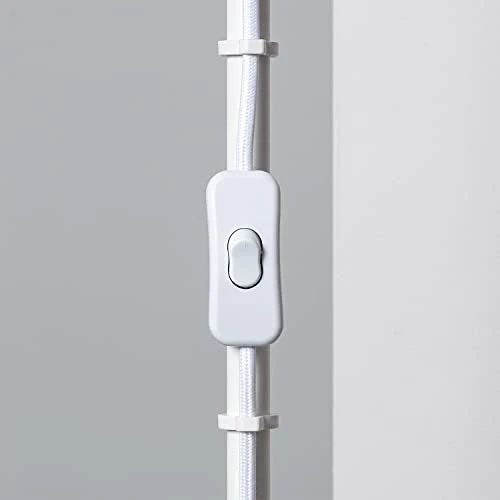 LEDKIA LIGHTING Lampadaire Métal Ulux 1450x250x250 mm Blanc E27 Métal pour Décoration Salon, Chambre, Cuisine