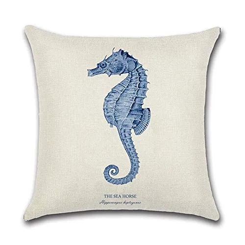 HuifengS Lot de 4 Housses de coussin en lin, housses carrées décoratives avec motifs de forêt et plantes tropicales, idéales pour canapés, lits, chaises, 45 x 45 cm, Lin, Zt010., 45 x 45 Centimeters