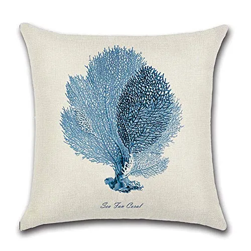 HuifengS Lot de 4 Housses de coussin en lin, housses carrées décoratives avec motifs de forêt et plantes tropicales, idéales pour canapés, lits, chaises, 45 x 45 cm, Lin, Zt010., 45 x 45 Centimeters