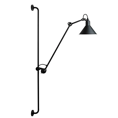 Applique murale réglable industrielle,bras oscillant de levage long pôle lampe de lecture de chevet pour chambre à coucher E27 Vintage applique murale intérieure avec prise et interrupteur, rouge