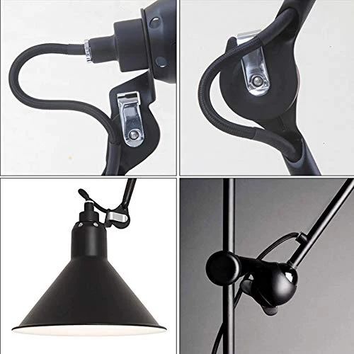 Applique murale réglable industrielle,bras oscillant de levage long pôle lampe de lecture de chevet pour chambre à coucher E27 Vintage applique murale intérieure avec prise et interrupteur, rouge