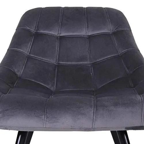 Lot de 2 fauteuils Danios Velours Gris
